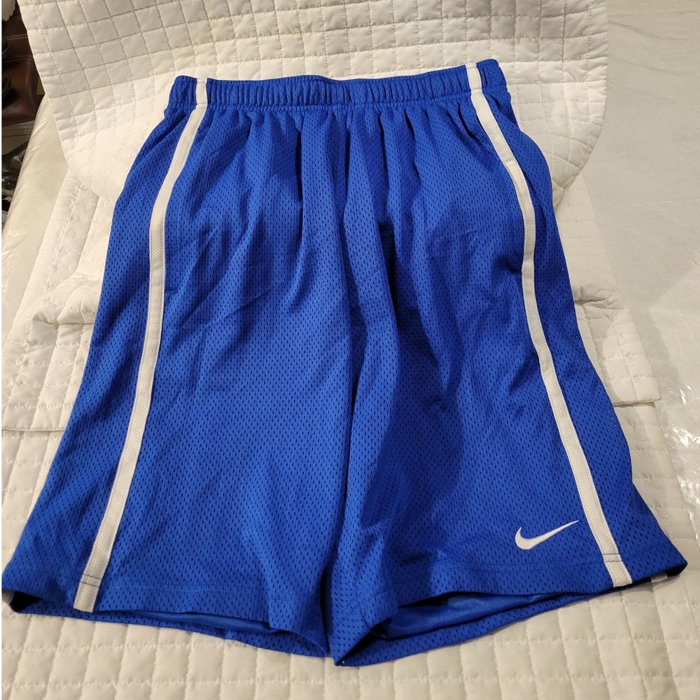 Nike Mens S Royal Blue Mesh Athletic Basketball Shorts Pockets Workout Gymwear